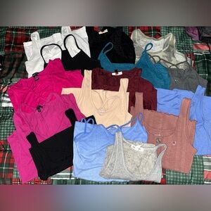Lot Of 13 Womens Juniors Tank Tops Express Mudd Aeropostale XS NWT & NWOT